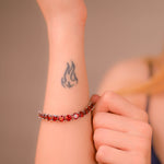 Load image into Gallery viewer, African Garnet Round Bead Bracelet - 27.81 ct