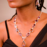 Load image into Gallery viewer, Brazilian Amethrine Necklace Set - Oval, Square and Pear Cut