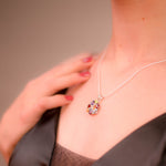 Load image into Gallery viewer, Global Gemstone Medley Pendant - Citrine, Amethyst, Blue Topaz, Garnet, Peridot: A World of Colorful Elegance