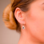 Load image into Gallery viewer, Pakistani Oval London Blue Topaz Earrings - Exquisite Elegance in Every Detail