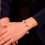 Load image into Gallery viewer, Multigemstone Raw Bracelet - Vibrant Elegance from Around the World