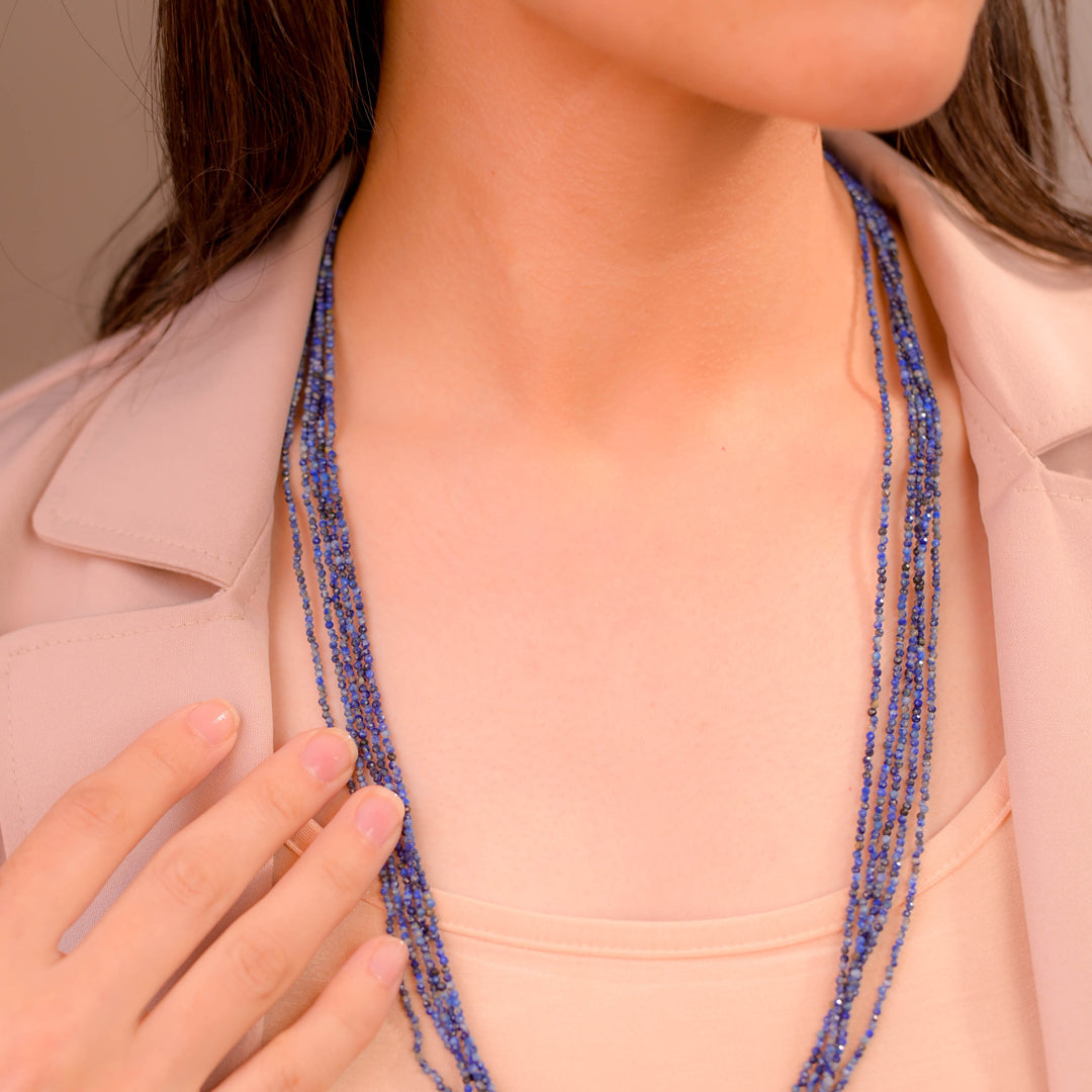 Sophisticated Lapis Lazuli Drop Necklace
