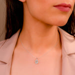 Load image into Gallery viewer, Pakistani Oval Blue Topaz and Zircon Pendant - Captivating Charm, Timeless Beauty
