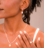 Load image into Gallery viewer, Exquisite Ethiopian Opal and Zircon Jewelry Set – Genuine Oval Gems, Elegant Design