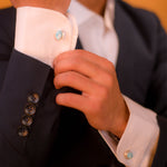Load image into Gallery viewer, Premium Larimar Men's Cufflinks