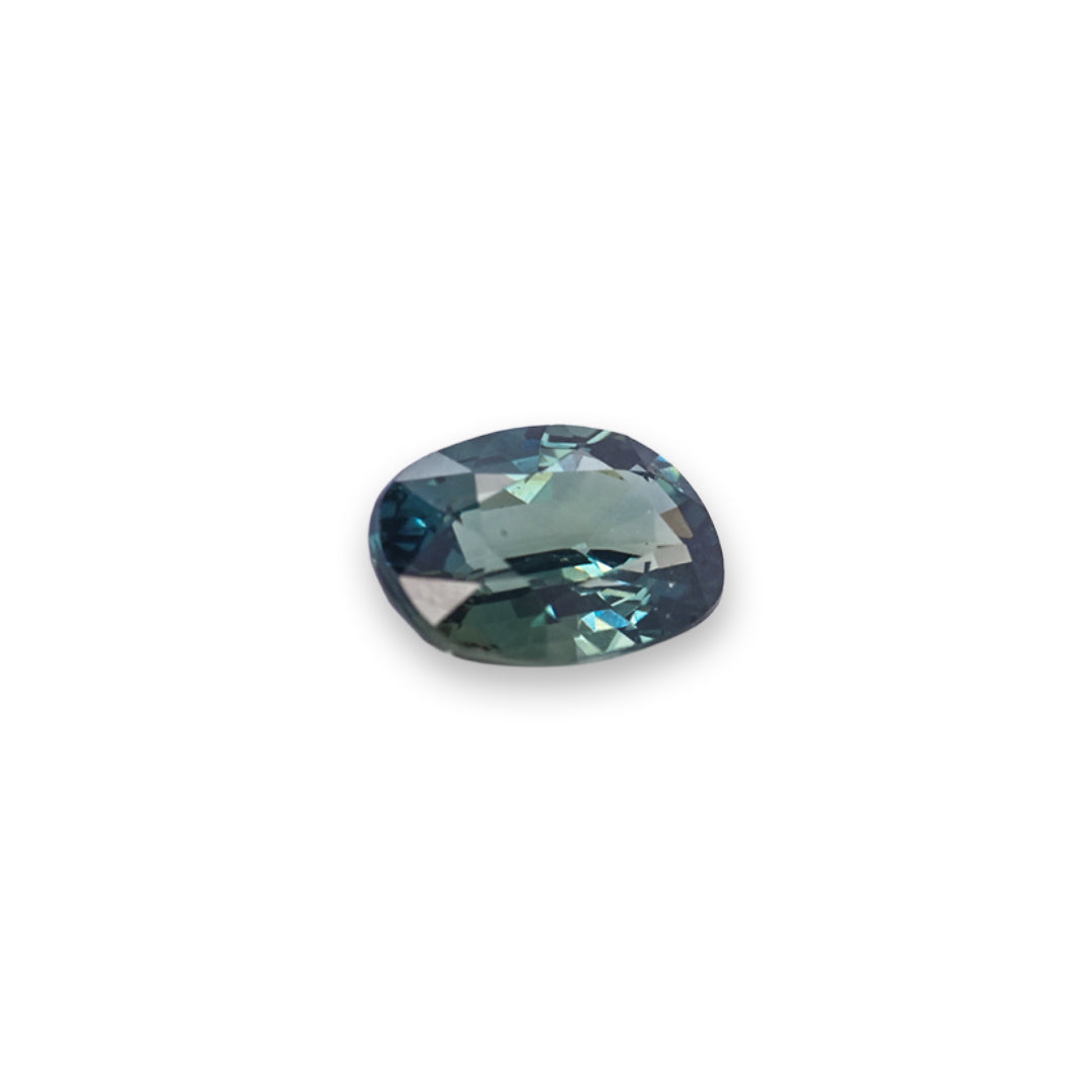 Teal Blue Sapphire - 0.98 ct, Oval Cut