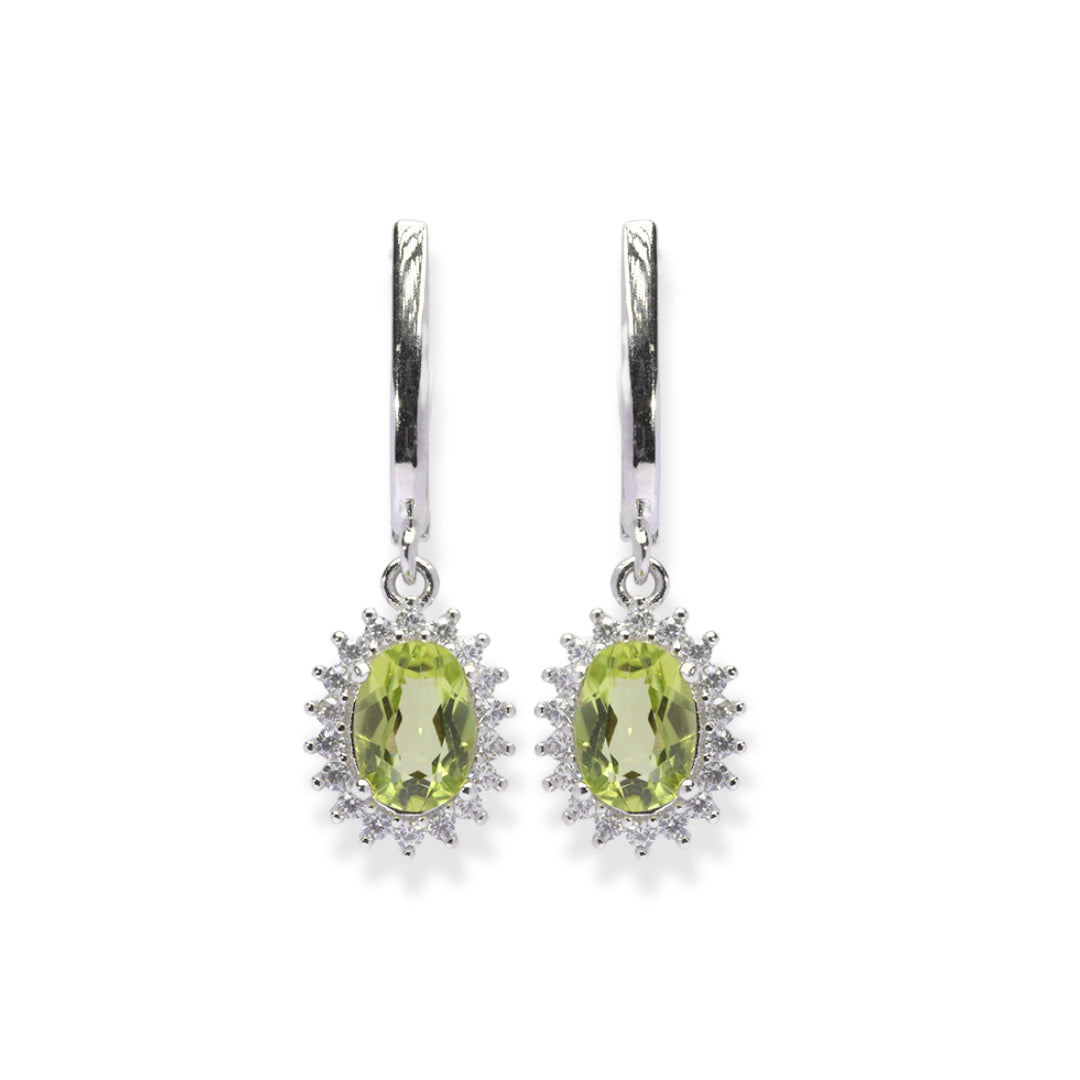 Pakistani Oval Peridot Earrings - Natural Beauty in Every Detail