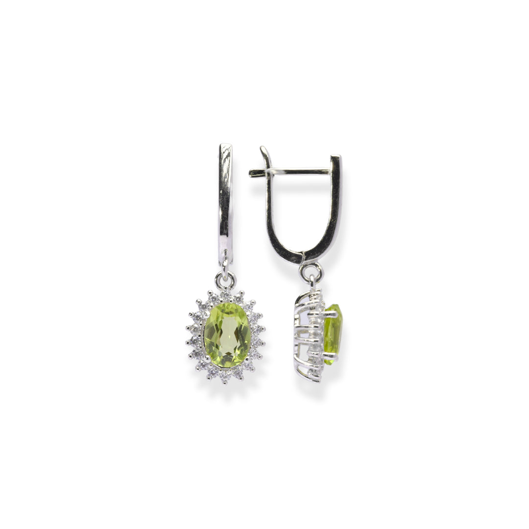 Pakistani Oval Peridot Earrings - Natural Beauty in Every Detail