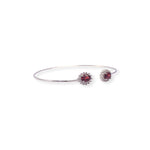 Load image into Gallery viewer, Fiery Passion Garnet and Zirconia Bangle