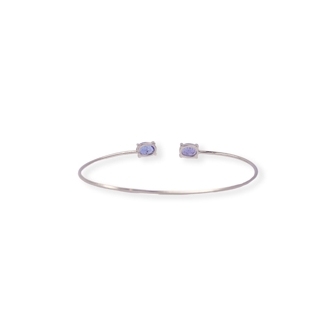 Oval Tanzanite Bangle – Tanzanian Elegance, Timeless Beauty