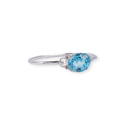 Elegant Oval Blue Topaz Bangle – Pakistani Craftsmanship, Captivating Brilliance