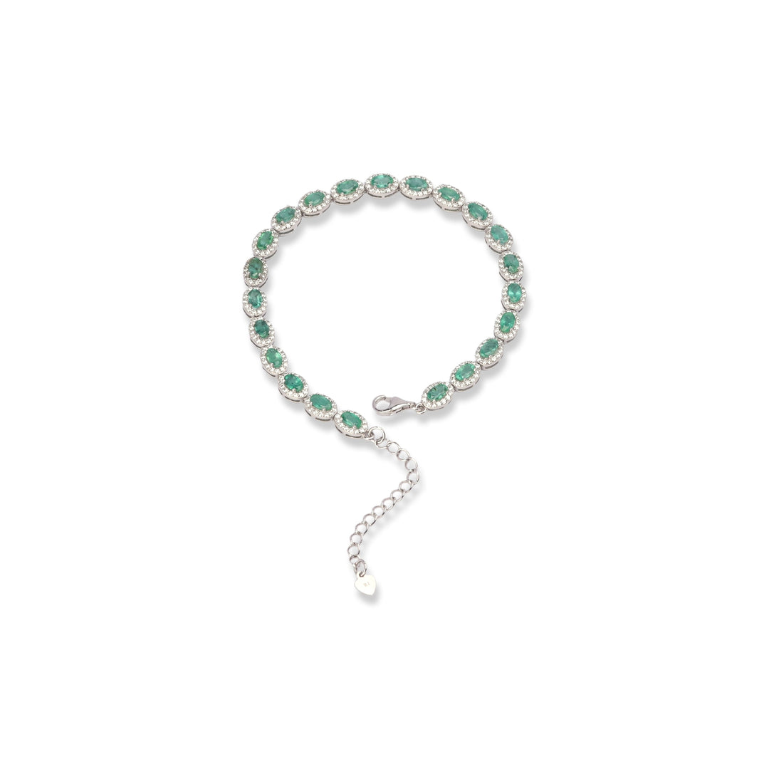 Zambian Oval Emerald Bracelet - Natural Beauty, Timeless Elegance