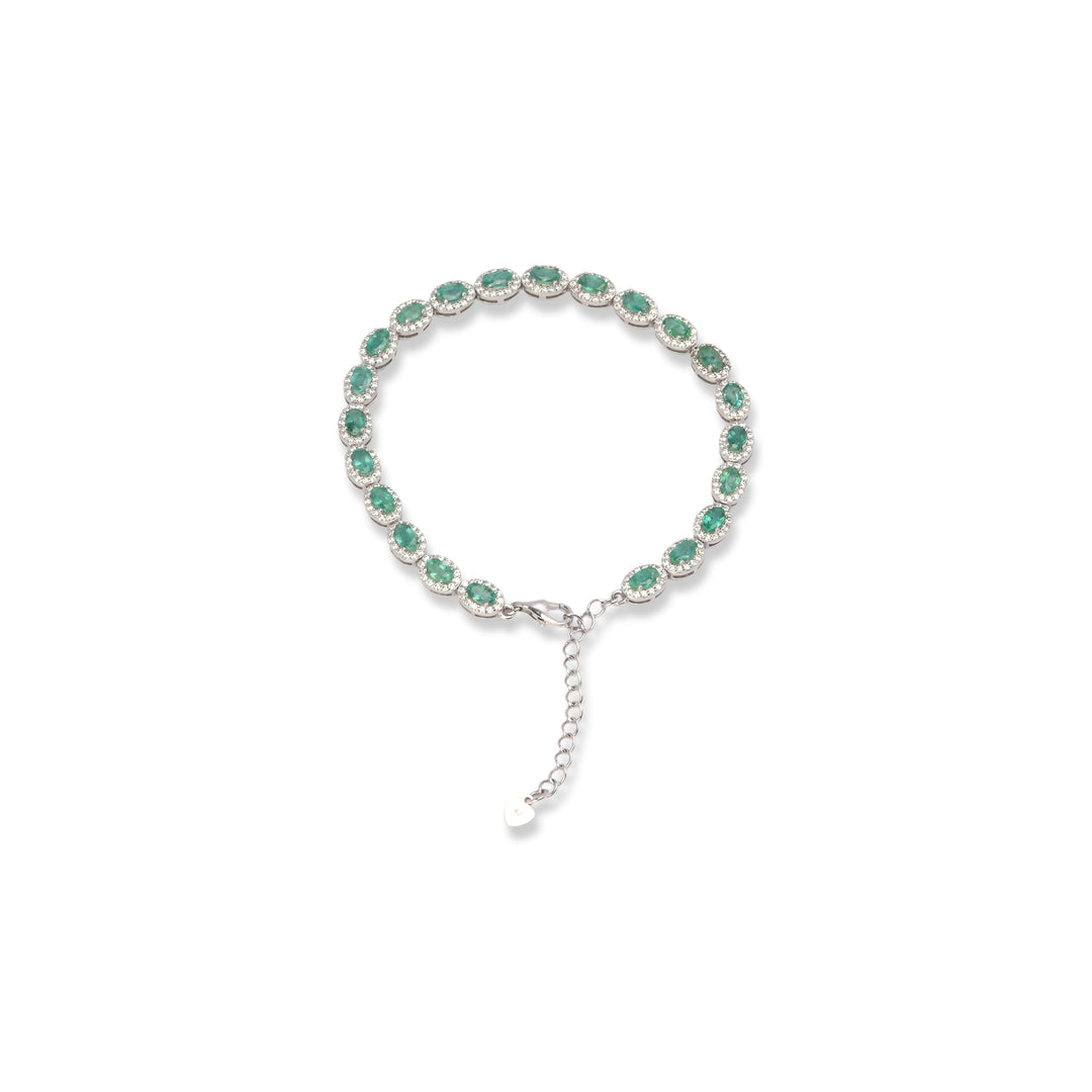 Zambian Oval Emerald Bracelet - Natural Beauty, Timeless Elegance