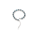 Load image into Gallery viewer, Pakistani Oval London Blue Topaz and Zircon Bracelet - Timeless Beauty on Your Wrist
