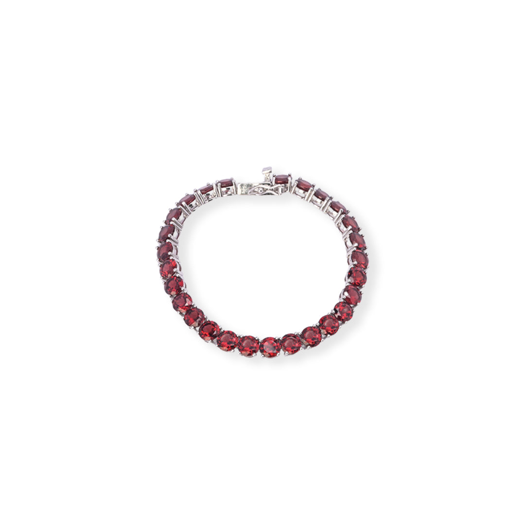 African Garnet Round Bead Bracelet - 27.81 ct