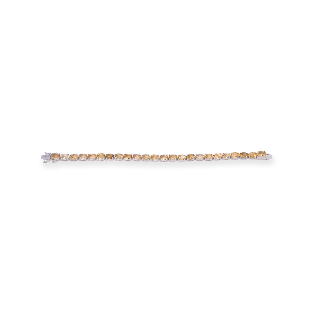 African Oval Citrine Bracelet - Natural Warmth, 0.65 Carats