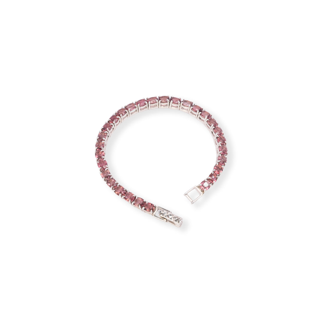 Brazilian Pink Tourmaline Bracelet - Elegance in Every Detail, 7 Inches of Grace