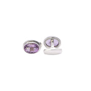 Elegant Amethyst Men's Cufflinks