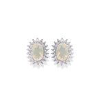 Load image into Gallery viewer, Zirconia Opal Hoops Studs