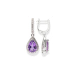 Load image into Gallery viewer, Brazilian Amethyst and Zircon Jewelry Set –  Pear Cut , 6.7 Carats
