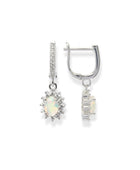 Exquisite Ethiopian Opal and Zircon Jewelry Set – Genuine Oval Gems, Elegant Design