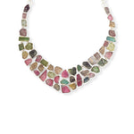 Load image into Gallery viewer, Brazilian Raw Tourmaline Necklace - Nature&#39;s Vibrant Charm, Adjustable Length
