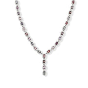 Sri Lankan Oval Spinel and Zircon Necklace Set - Elegance in Every Detail
