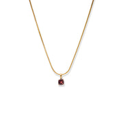 Glamorous Gold Garnet Women's Pendant
