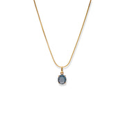 Enchanting London Blue Topaz - Exquisite Gold Pendant
