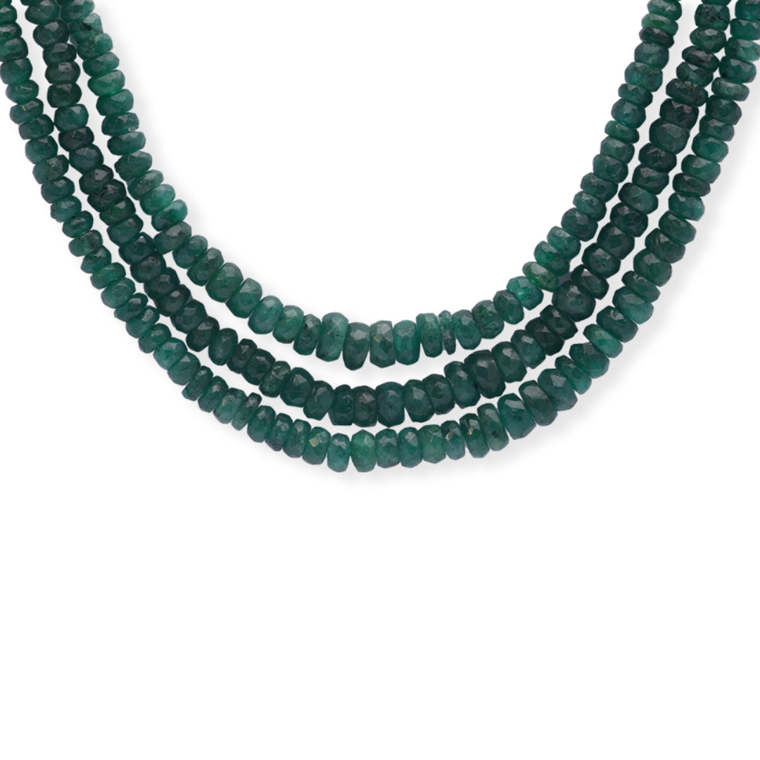 Delicate Circle of Emeralds Necklace