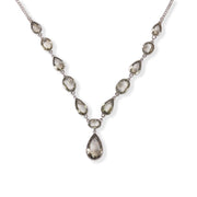 Brazilian Green Amethyst Necklace Set - Elegance in Pear-Shaped Beauty