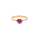 Load image into Gallery viewer, Precious 18k Gold Ruby Diamond Ring - Stone 0.50ct, Diamond 0.02 cents
