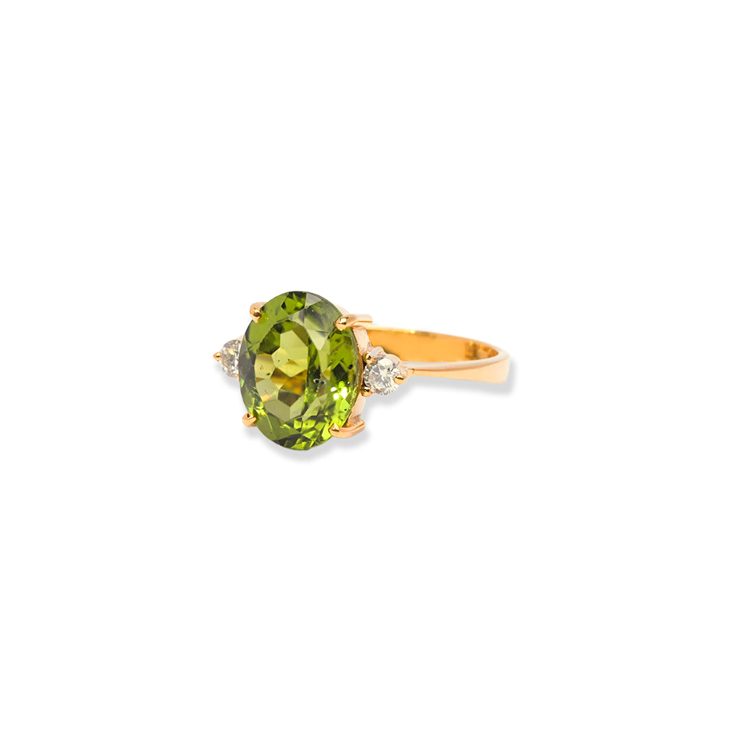 Golden Diamond Charms Apple Ring - 3ct, 18k