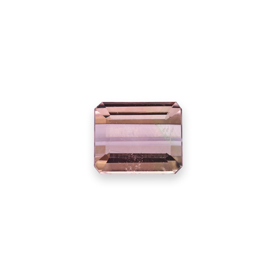 Coral Pink Tourmaline - 2.5 ct, Square Cut"