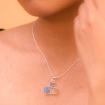 Load image into Gallery viewer, African Elegance Pendant - Tanzanite, Citrine and Tourmaline, Chain length 16 or 18 Inches
