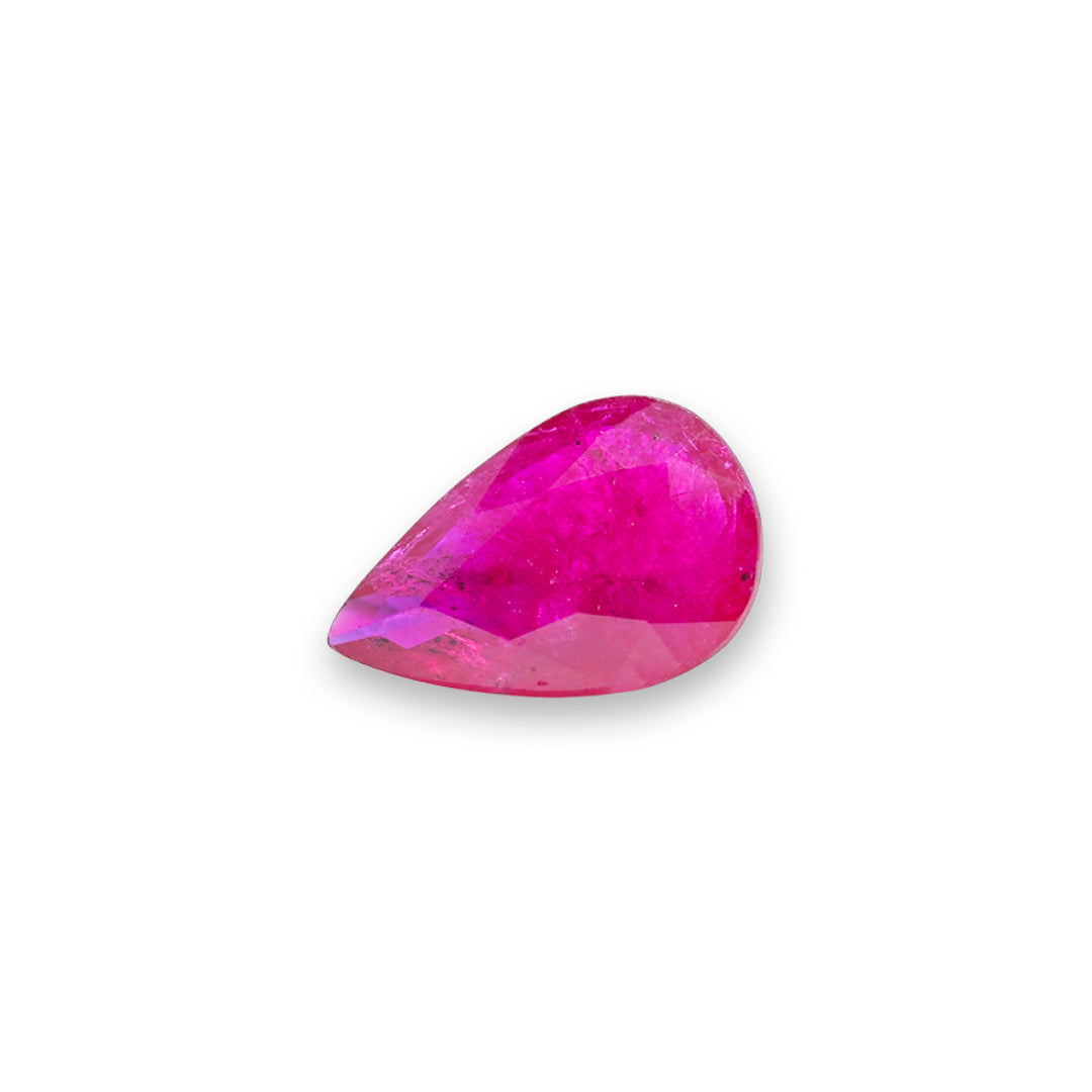 Pigeon Blood Pear Ruby - 1.39 ct (Pear Faceted Cut)