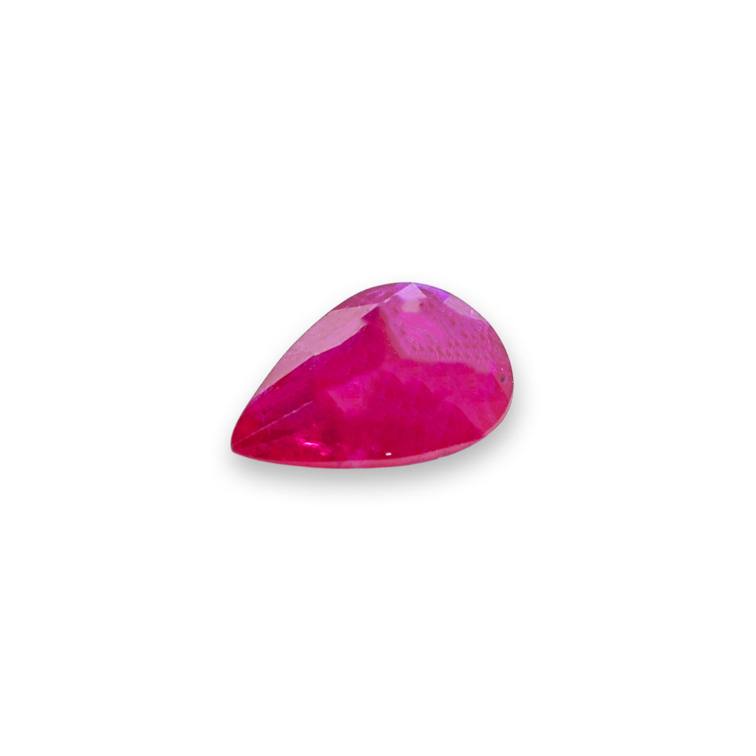 Pigeon Blood Pear Ruby - 1.39 ct (Pear Faceted Cut)